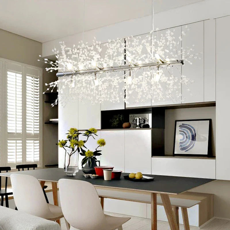 Axyaa Dandelion Chandelier: Nordic Minimalist LED Indoor Lighting for Living Room, Bedroom & Dining