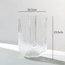 Axyaa Striped Glass Vase for Modern Flower Arrangement and Home Decor
