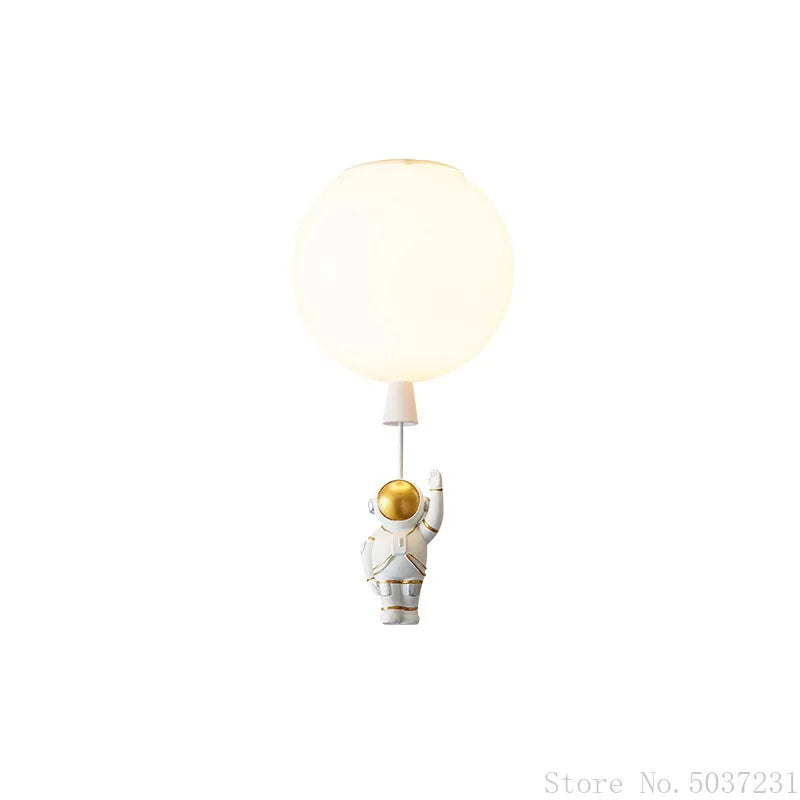 Axyaa Frosted Space Balloon Lamp Chandelier for Children's Room