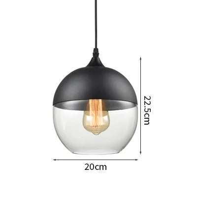 Axyaa Nordic LED Pendant Light Wood Glass Hanging Lamp for Bedroom Dinning Living Room