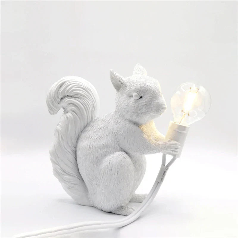 Axyaa Squirrel Night Lamp: Nordic Cute Animal Kids Room Decor