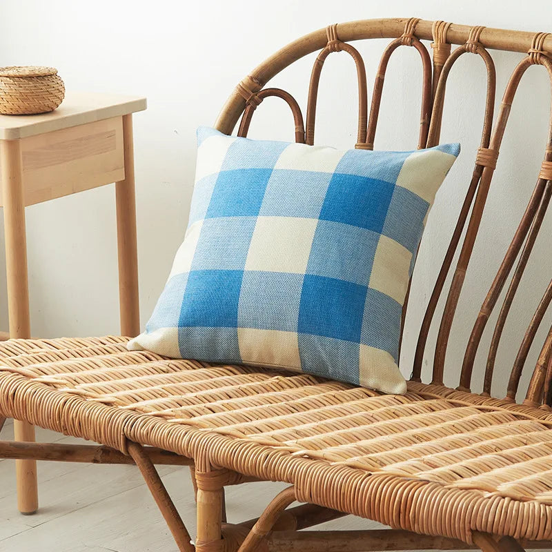 Axyaa Buffalo Plaid Cushion Cover 45*45 for Living Room Sofa - Home Decoration