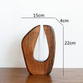 Axyaa Wooden Vase Glass Test Tube Flower Arrangement Hydroponics Home Decor