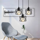 Axyaa Iron Frame Pendant Light for Kitchen Dining Room Living Room