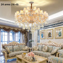 Axyaa Modern Luxury Crystal Villa Chandelier Lighting Amber Silver Silver