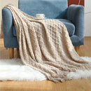 Axyaa Nordic Knit Faux Cashmere Sofa Blanket with Tassels