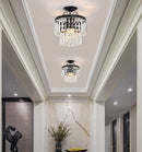 Axyaa Crystal Round Ceiling Lamp for Elegant Living Space