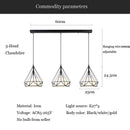 Axyaa Nordic Chandelier: 3-Light Long Bar Pendant for Dining & Barber Shops