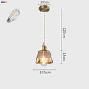 Axyaa Nordic Glass Copper Pendant Lights - Retro Vintage Style for Dinning Living Room