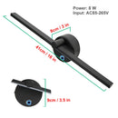 Axyaa Indoor LED Wall Lamps: Touch Stepless Dimming, 350° Rotation, Ideal for Living Room and Bedside