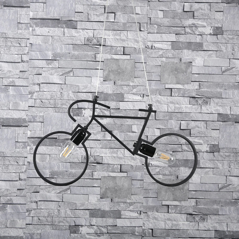 Axyaa Retro Bicycle Pendant Light | Industrial Kitchen Bar Restaurant Living Room Luminaire
