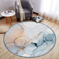 Nordic Geometric Print Round Carpet for Home Decor by Axyaa