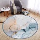 Nordic Geometric Print Round Carpet for Home Decor by Axyaa