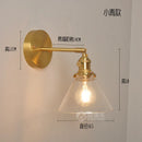 Nordic Brass Wall Lamp Small Copper Glass LED Wall Sconce – Axyaa