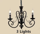Axyaa Retro Industrial Loft Black Chandelier E14 Luminaria for Living Room