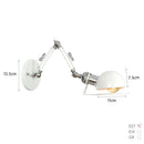 Axyaa Adjustable LED Wall Lamp for Bedside Study Loft Vintage Swing Arm