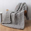 Axyaa Knit Plaid Throw Blanket 130x160cm Yellow Pink White Grey
