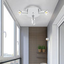 Axyaa Rotatable 3-Light Chandelier for Living Dining Kitchen Ceiling - Black&White&Silver