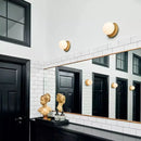 Axyaa Round Glass Wall Lamp: Nordic LED Light for Bedroom and Entryway