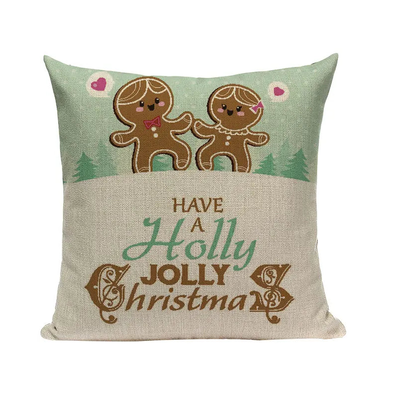 Axyaa Christmas Birthday Cushion Cover 45X45cm - Bedroom Sofa Decor Cojines