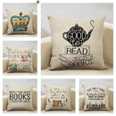 Axyaa Life Beautiful Words Linen Cushion Cover 45x45cm Luxe Bedroom Decor