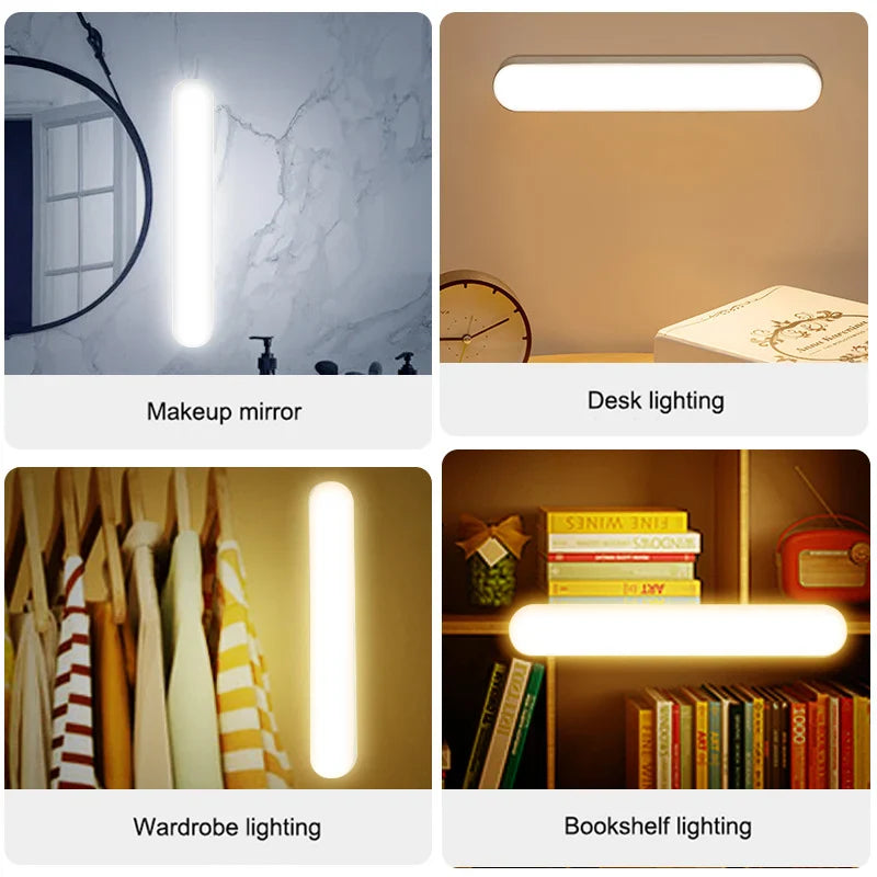 Axyaa USB LED Desk Lamp: Magnetic Office Study Light, Rechargeable Stand Lamp