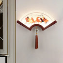 Axyaa Retro Wood Wall Lamp LED Light for Porch Living Room Bedroom Aisle