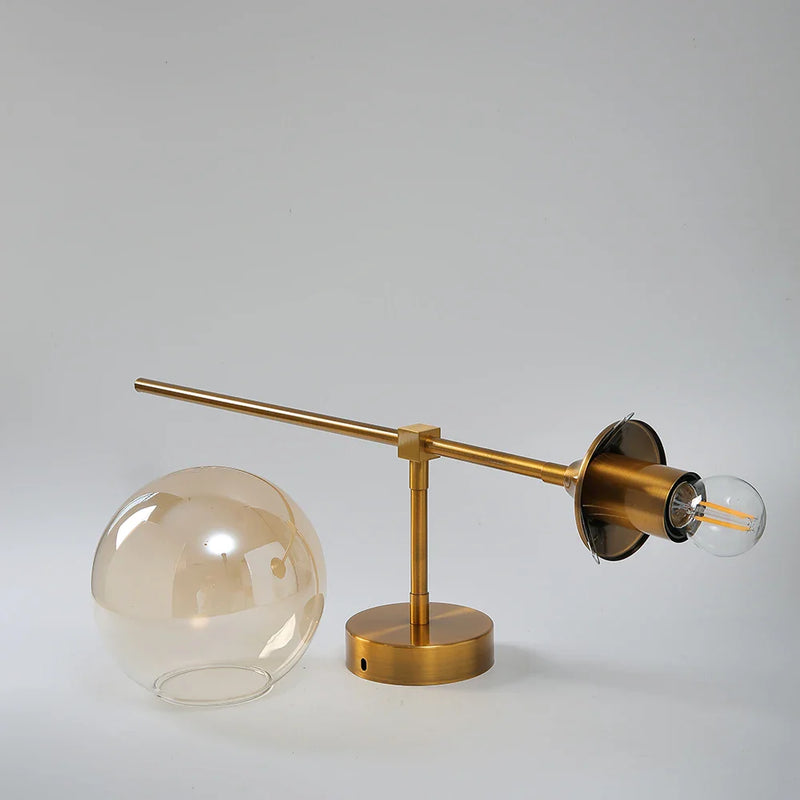 Golden Round Glass Ball Wall Lamp by Axyaa: Nordic Design LED Wall Lights