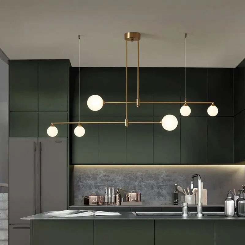 Axyaa Glass Ball Pendant Light for Modern Dining Room & Kitchen Decor