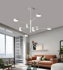 Axyaa Modern Black Gold White LED Chandelier for Home Décor