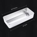 Axyaa Stainless Steel Serving Tray with Lid, Rectangle Buffet Organizer & Food Storage
