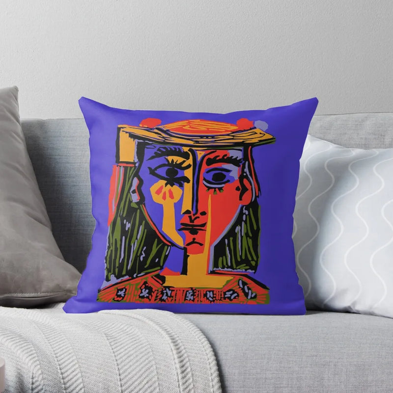 Picasso Abstract Art Decorative Cushion Cover by Axyaa