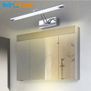 Axyaa LED Bathroom Wall Lamp Switch Waterproof Stainless Steel Mirror Sconce