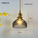 Axyaa Glass Hanging Lamp with Switch | Nordic Copper Pendant Light Fixture