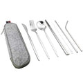 Axyaa Stainless Steel Travel Cutlery Set with Pouch