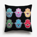 Axyaa Watercolor Turkish Evil Eye Cushion Cover Arabian Girl Portrait Pillow Case