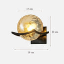Axyaa Moon Glass Wall Lamp: Modern Bedroom LED Sconce, White/Black/Gold Interior Decoration