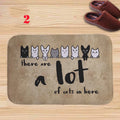 Axyaa Charming Cats Memory Foam Bath Mat - Anti-slip Coral Personalized Doormat