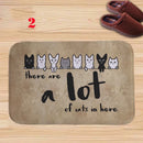 Axyaa Charming Cats Memory Foam Bath Mat - Anti-slip Coral Personalized Doormat