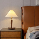 Axyaa Solid Wood Fabric Shade LED Table Lamp E27 Nordic Style Reading Light