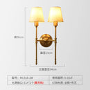Axyaa Nordic Copper Wall Light Modern Minimalist Bedroom Balcony LED Lamp
