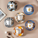 Axya Luxury Ceramic Coffee Cup and Saucer Set
