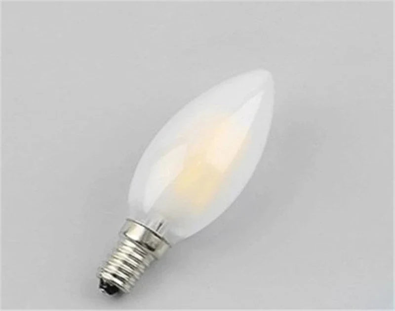 Axyaa Frosted Crystal Candle LED Bulb - Warm White Filament Light