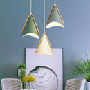 Axyaa Modern LED Wood Iron Pendant Lamp for Study Bedside - Customizable