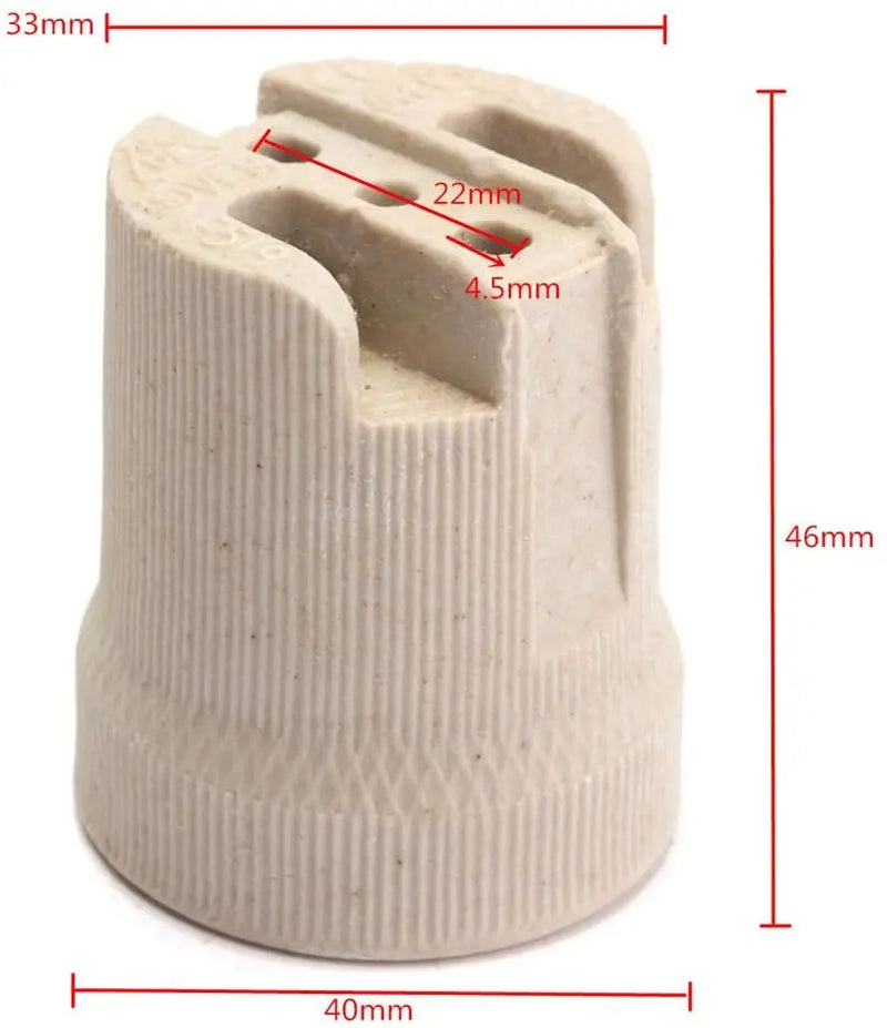 Axyaa E27 Socket Lamp Holder - High Quality Ceramic Lighting Accessory