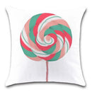 Axyaa Lollipop Candy Printed Cushion Cover 45X45CM for Chair Sofa Decoration