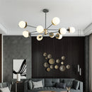 Axyaa Glass Ball Chandelier LED Lighting for Living Room, Dining Room, Study