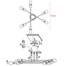 Axyaa Iron Industrial Ceiling LED Lights. Minimalist Home Decoration for Living Room and Dining Room.