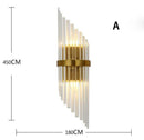 Axyaa Crystal Gold Wall Lamp: Luxury American Country Style for Home and Hotel Decor