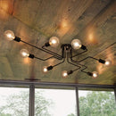 Axyaa Vintage LED Wrought Iron Ceiling Chandelier for Home Living Room Lighting